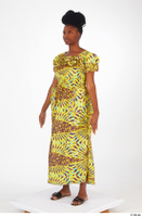  Dina Moses dressed standing whole body yellow long decora apparel african dress 0002.jpg